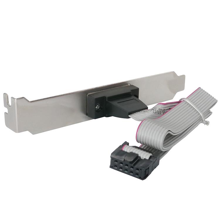 DB9 Male to IDC 10 Pin Slot Plate Adapter Plate