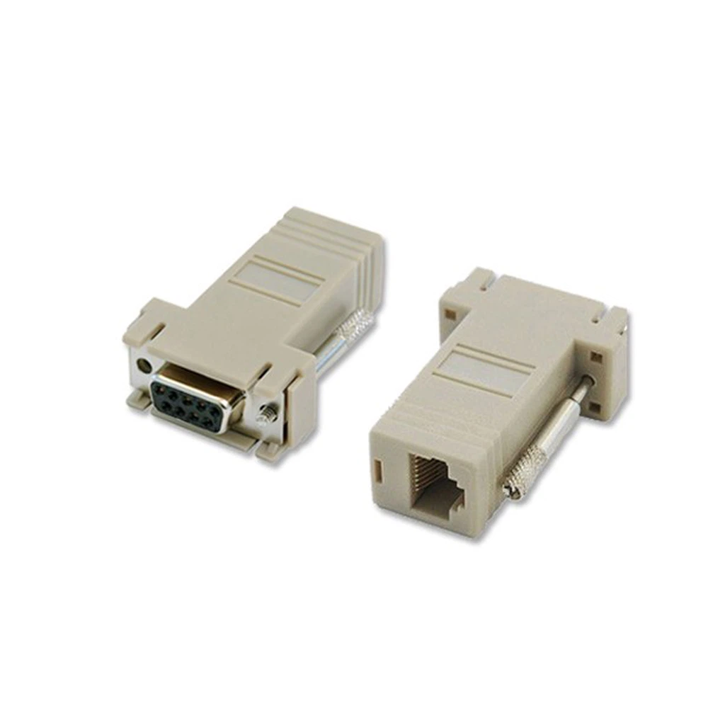 Beige DB9 female to RJ45 female modular adapter Beige DB9 female to RJ45 female modular adapter